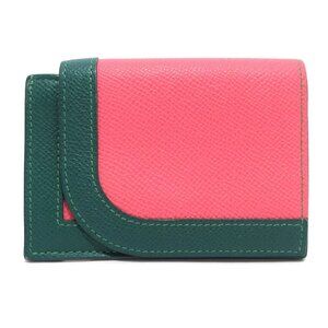 HERMES Camaille Mini-Rose Azalee Malachite Lime A Coin Case 632-080325